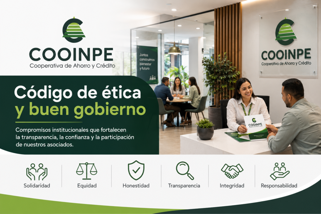 Código de ética y buen gobierno de COOINPE 2026 sobre transparencia y confianza cooperativa